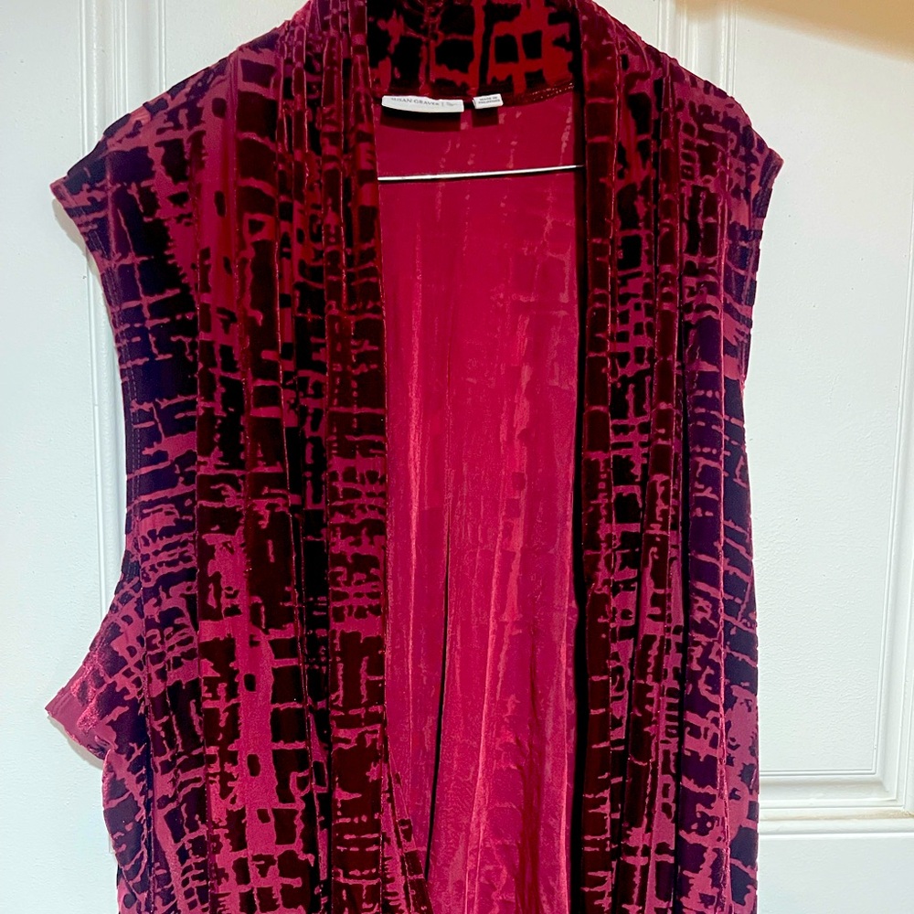 Susan graver long vest size 3x